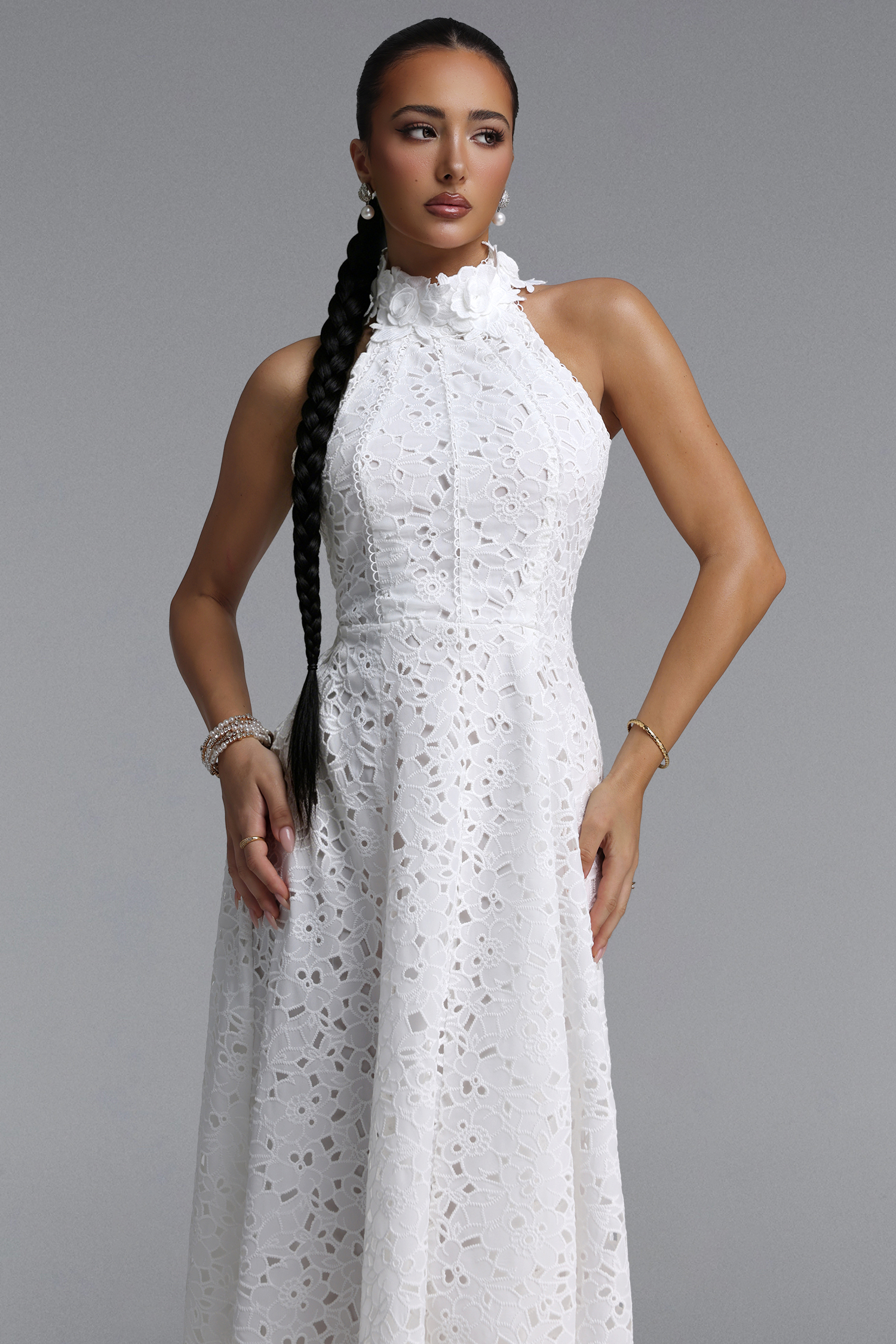 Nuvola Halter Midi Dress