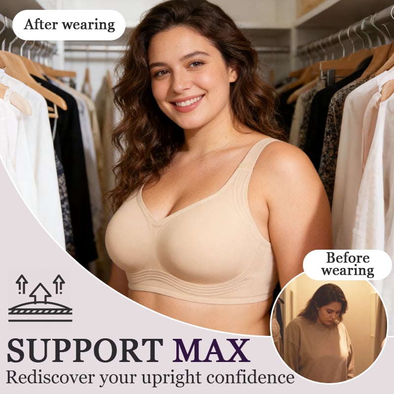 🏆Wirefree Full-Coverage Support Bra Padded Gentle Uplift All-Day Comfort👍No More Sagging Breasts