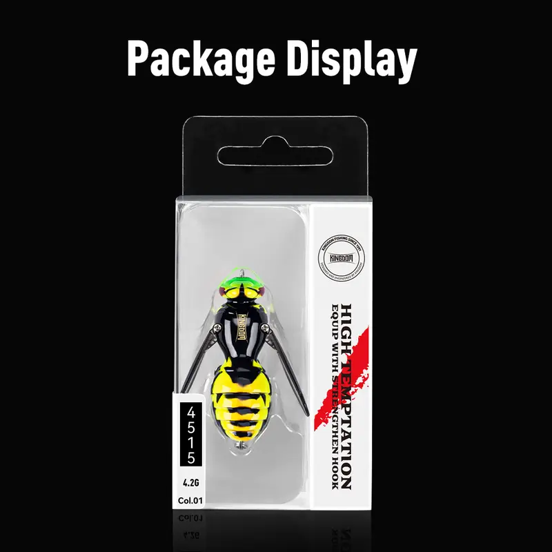 🔥50%OFF🔥🐝 Bionic Wasp Crawl Bait - Topwater Micro Fishing Lure with Acoustic Noise Steel Balls for Bass & Pike Professional Anglers 
