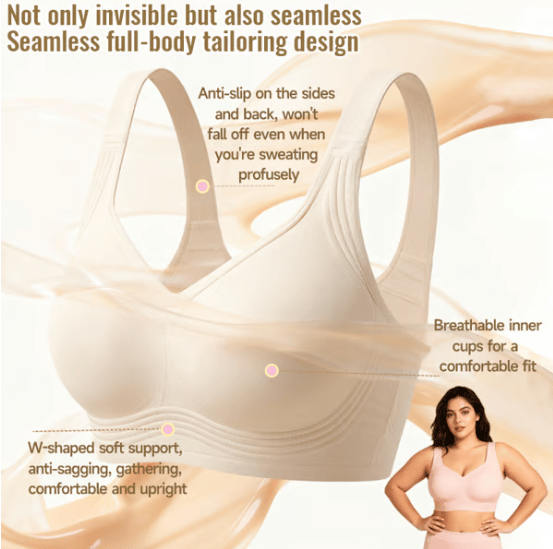 🏆Wirefree Full-Coverage Support Bra Padded Gentle Uplift All-Day Comfort👍No More Sagging Breasts