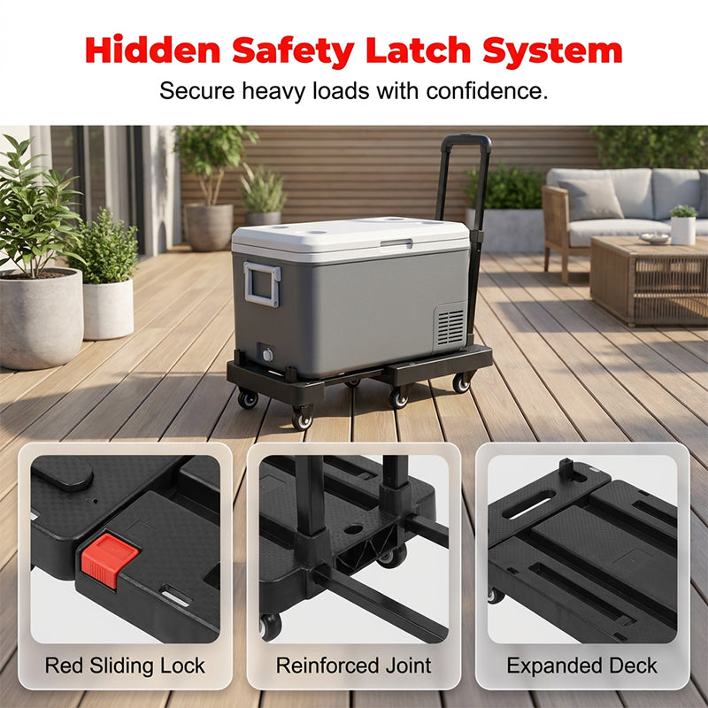 🥳 50% OFF! 🥳Foldable Silent Hand Truck💥📦 No need to ask for help when moving/carrying heavy items! HEAVY-DUTY FOLDABLE HAND TRUCK