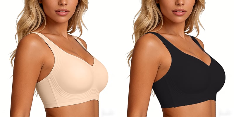 🏆Wirefree Full-Coverage Support Bra Padded Gentle Uplift All-Day Comfort👍No More Sagging Breasts