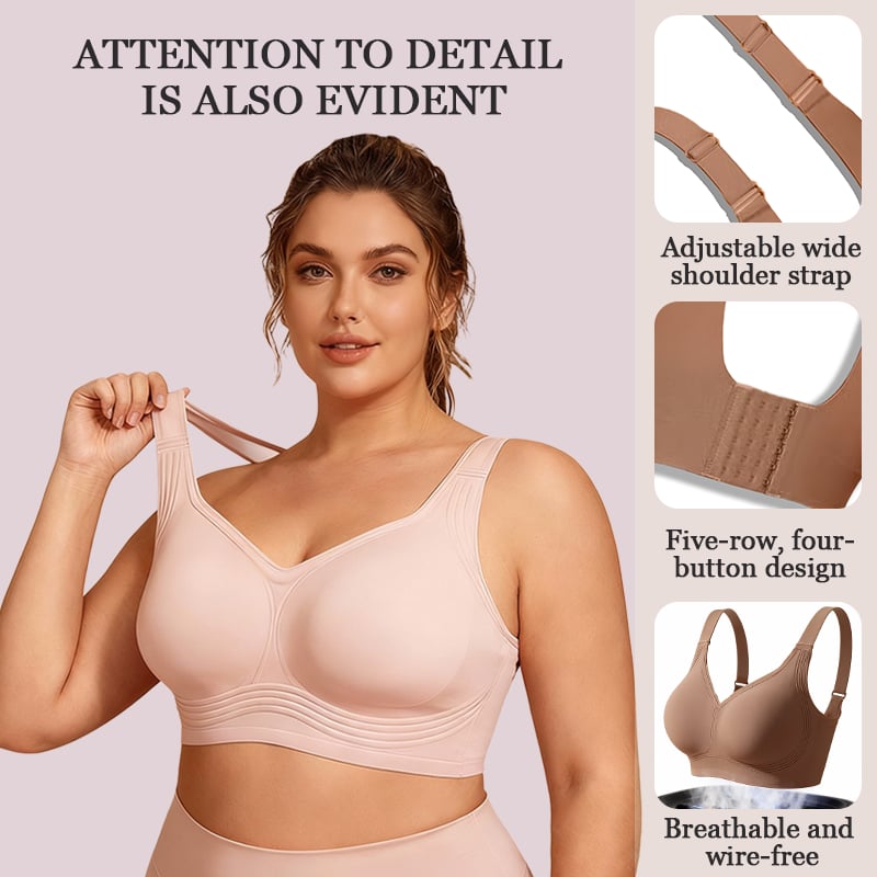 🏆Wirefree Full-Coverage Support Bra Padded Gentle Uplift All-Day Comfort👍No More Sagging Breasts