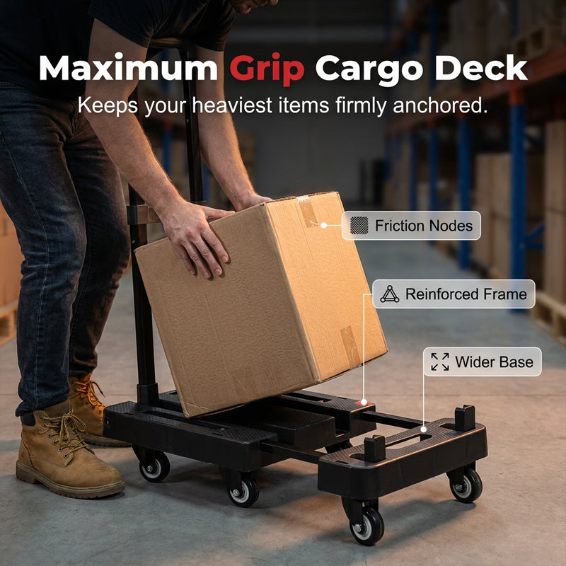 🥳 50% OFF! 🥳Foldable Silent Hand Truck💥📦 No need to ask for help when moving/carrying heavy items! HEAVY-DUTY FOLDABLE HAND TRUCK
