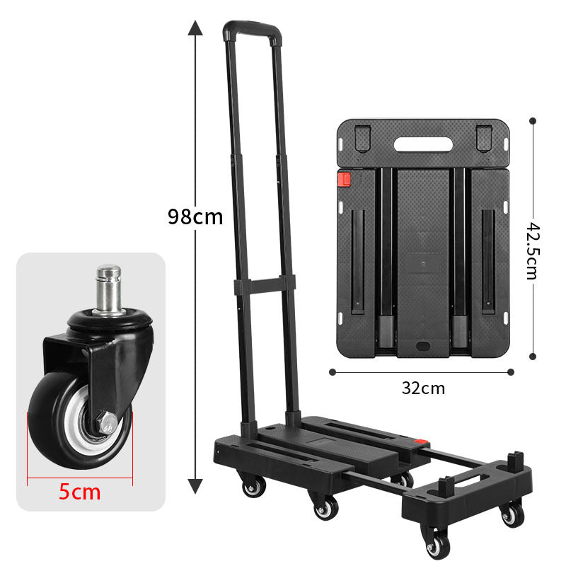 🥳 50% OFF! 🥳Foldable Silent Hand Truck💥📦 No need to ask for help when moving/carrying heavy items! HEAVY-DUTY FOLDABLE HAND TRUCK