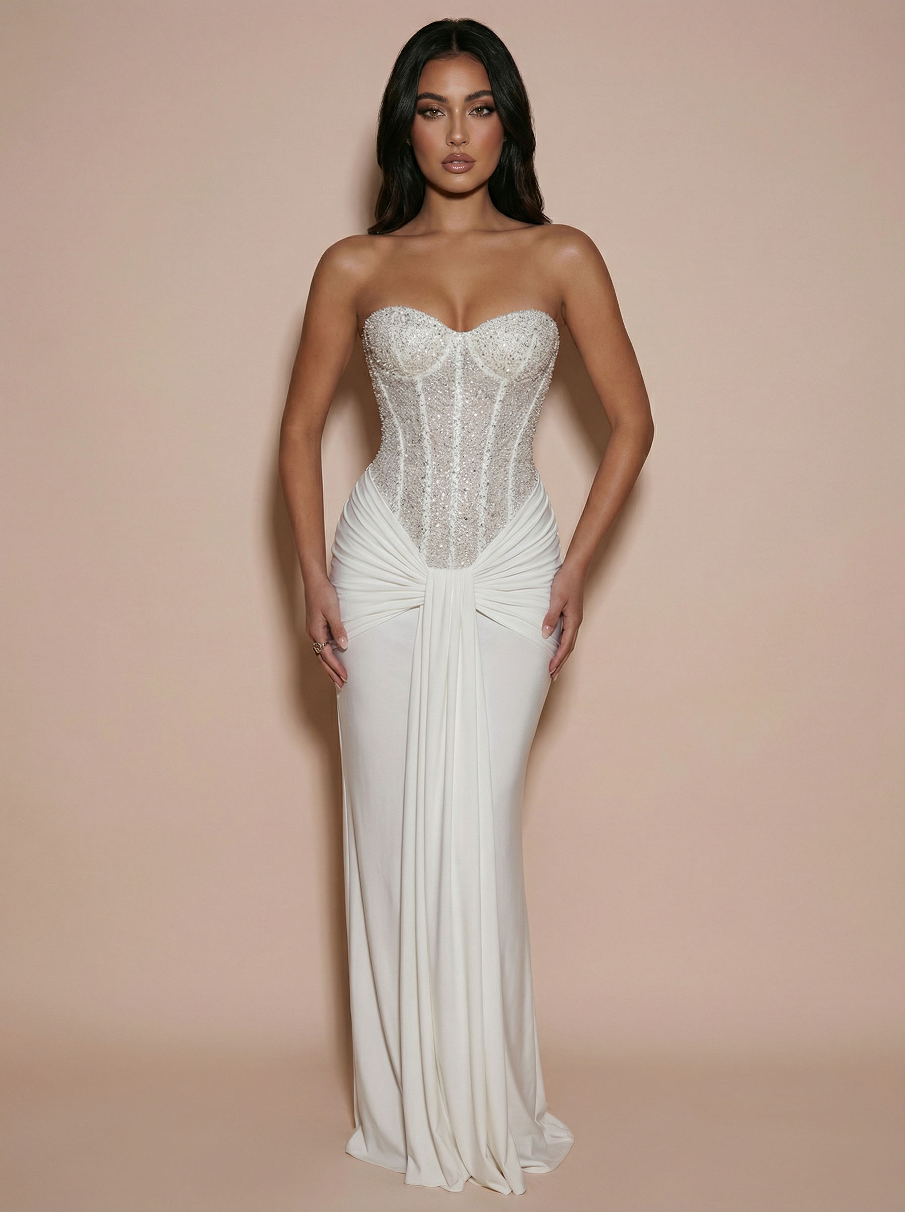 Isabeau Strapless Sequin Bodycon Maxi Dress