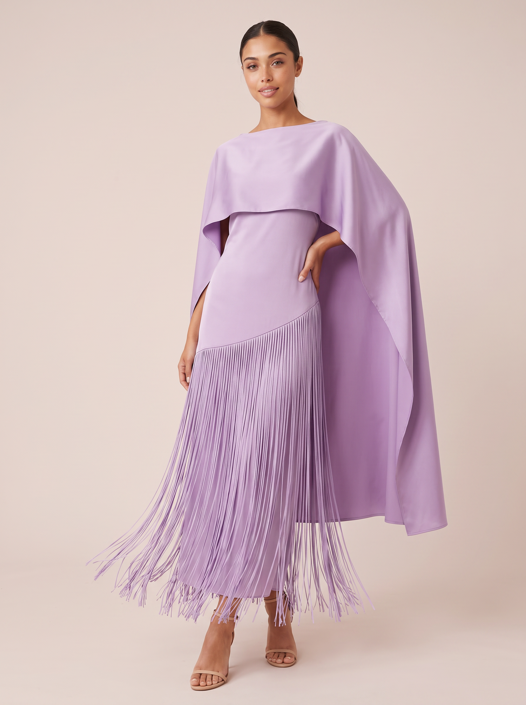 Jamila Fringe Gown Tassel Maxi Dress