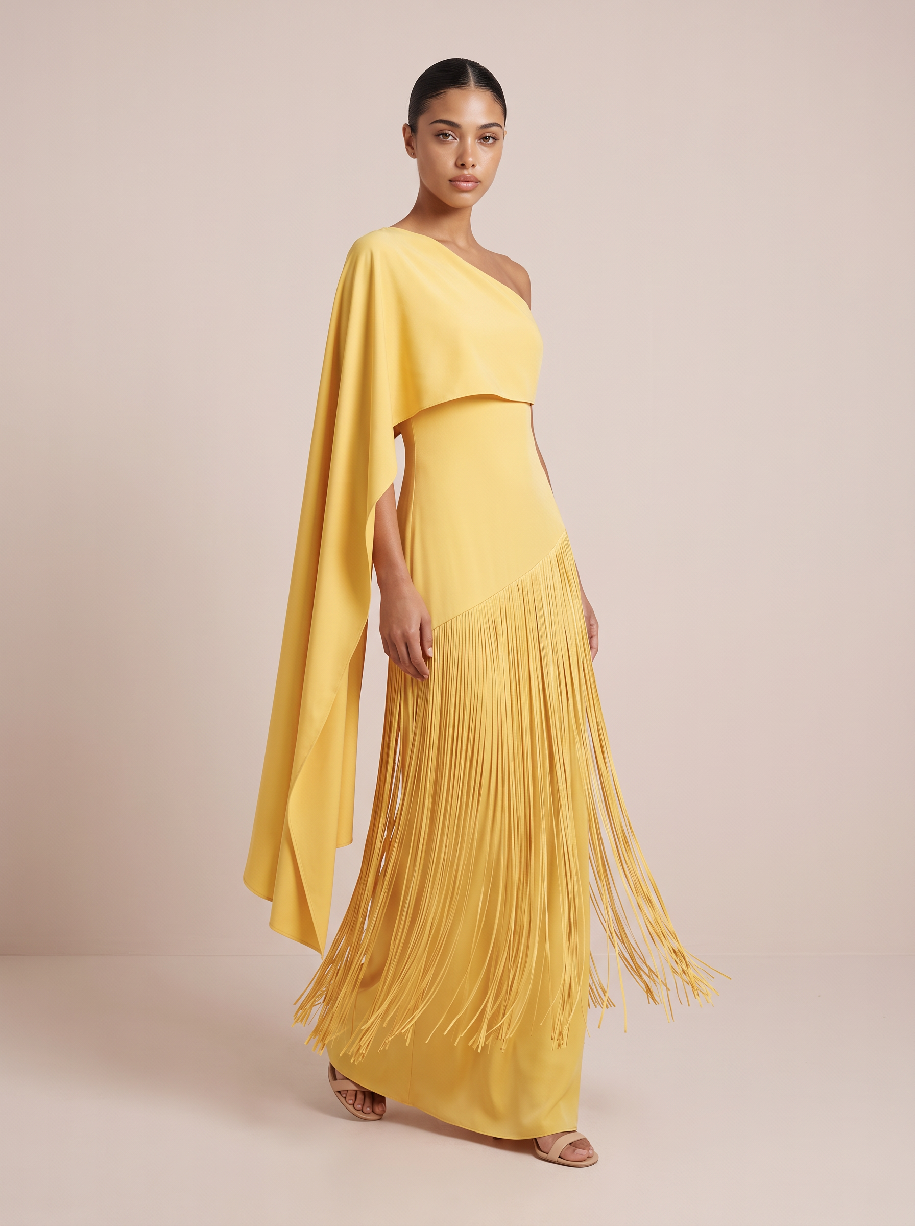 Jamila Fringe Gown Tassel Maxi Dress