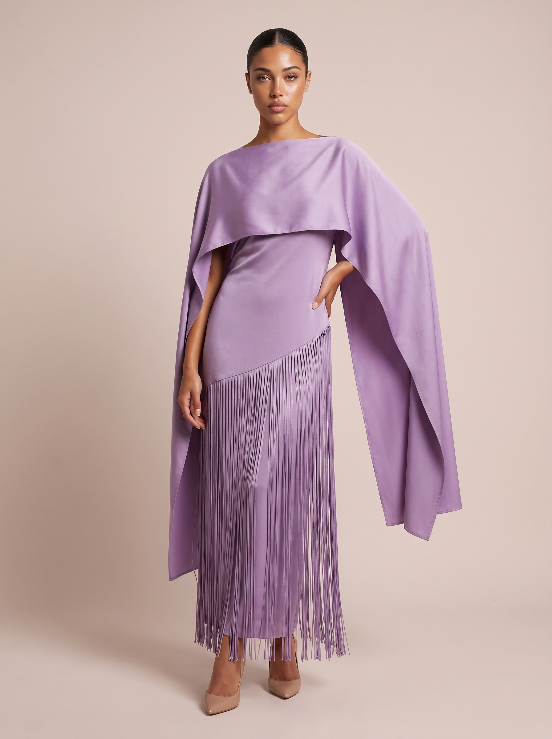 Jamila Fringe Gown Tassel Maxi Dress