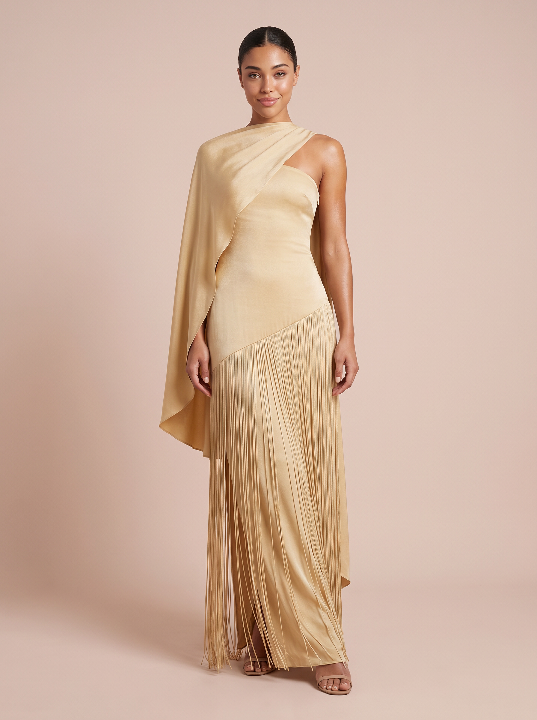 Jamila Fringe Gown Tassel Maxi Dress