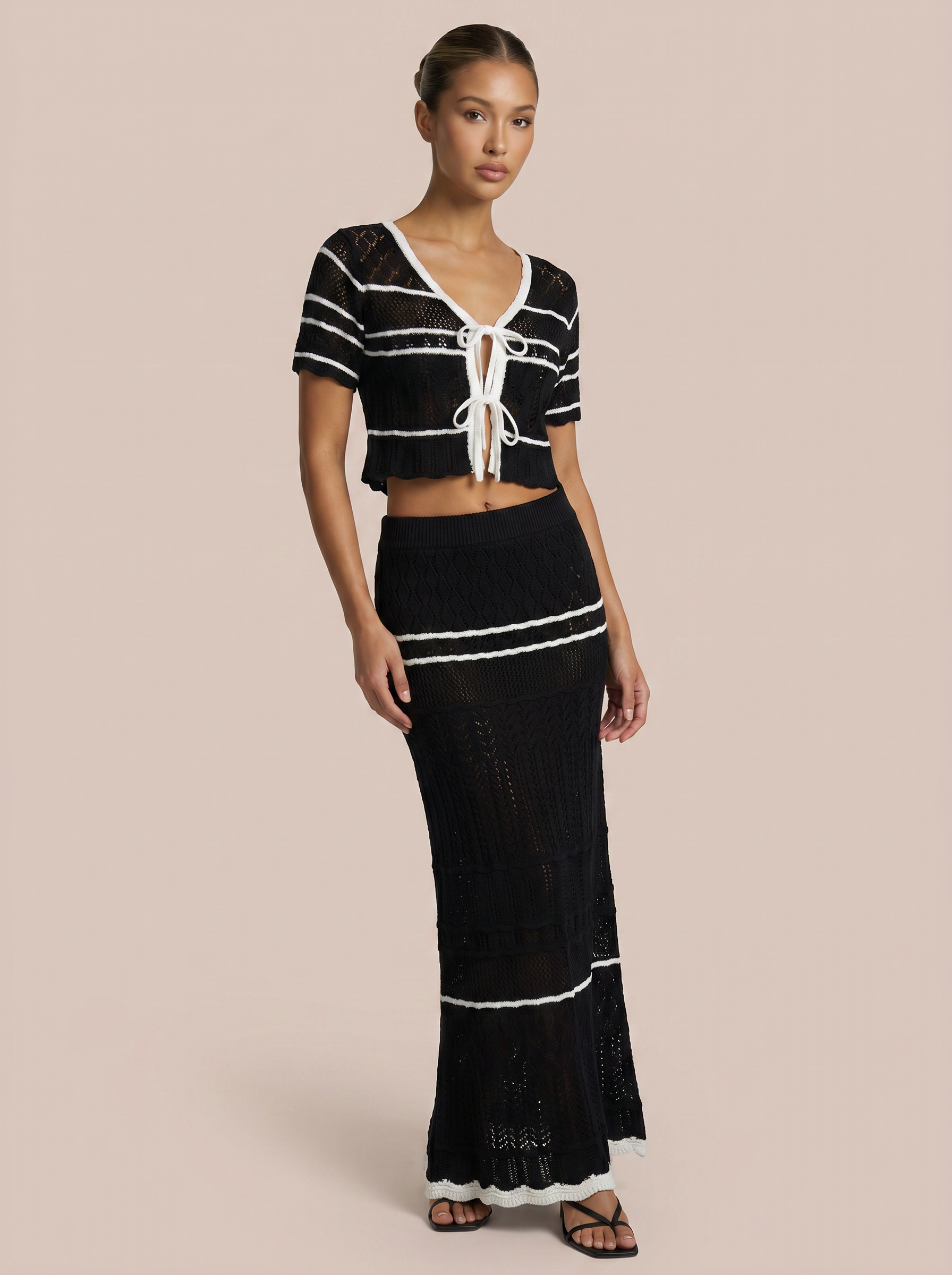 Galilea Top & Maxi Skirt Beach Crochet Two Piece Set