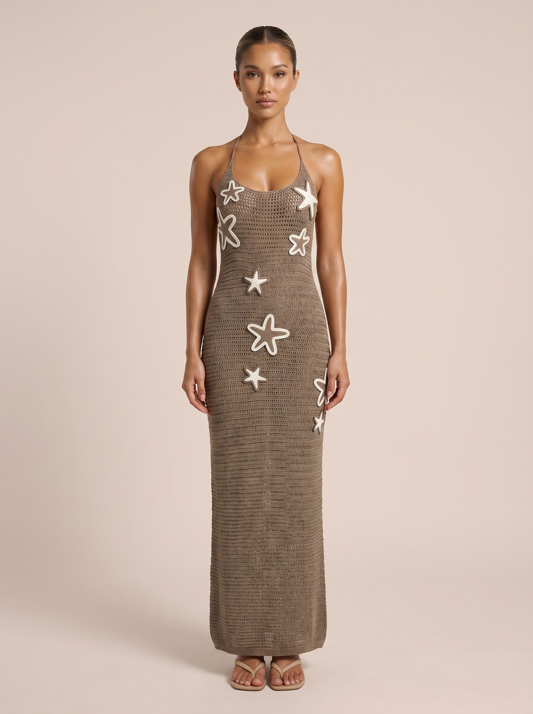 Andie Halter Summer Crochet Beach Maxi Dress