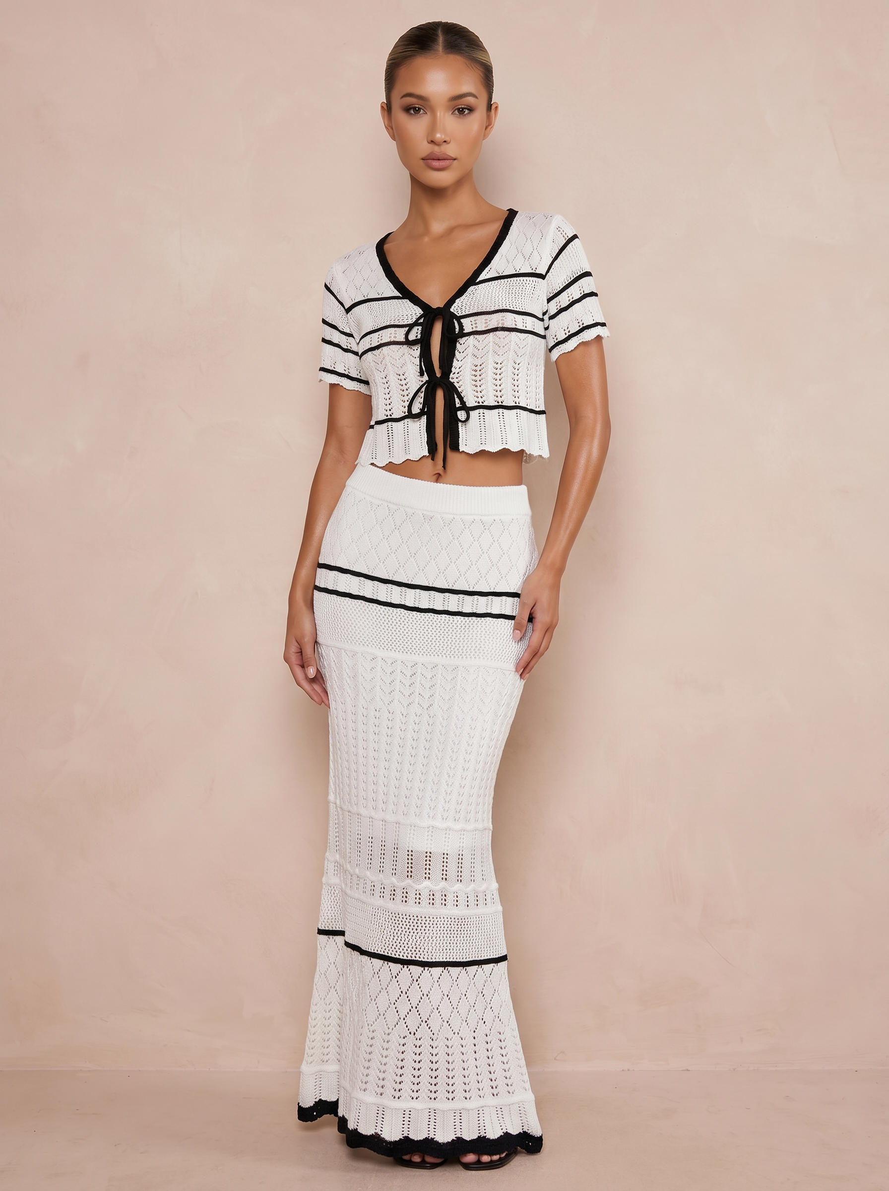 Galilea Top & Maxi Skirt Beach Crochet Two Piece Set