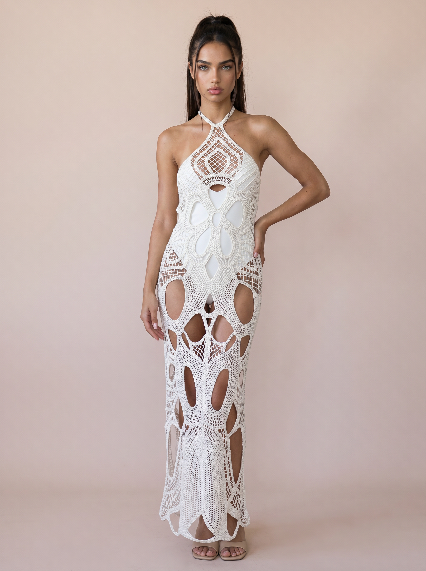 Baylor White Beach Cover Up Maxi Dress