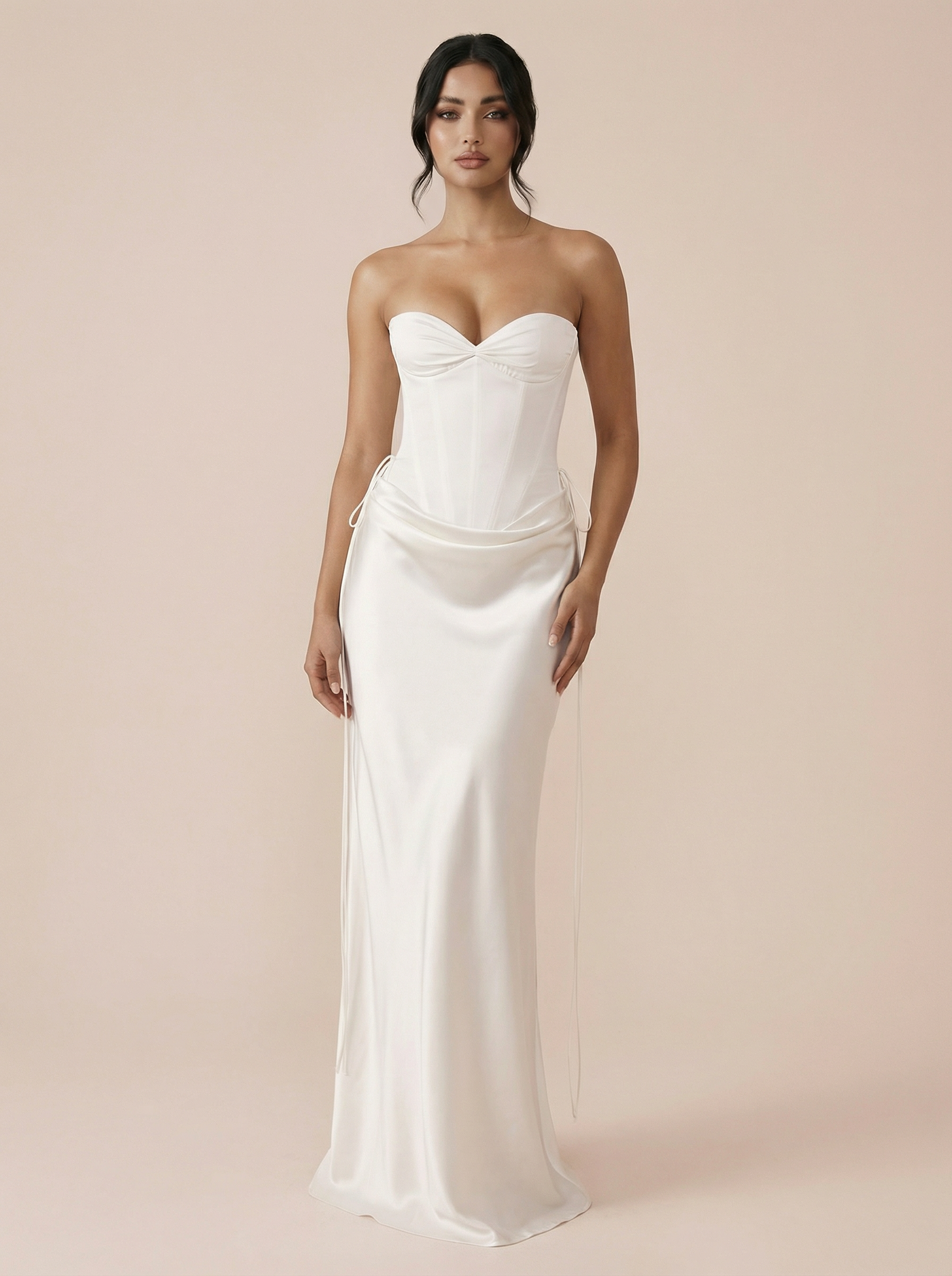 Romily Off-shoulder Elegant Patchwork Strapless Maxi Dress