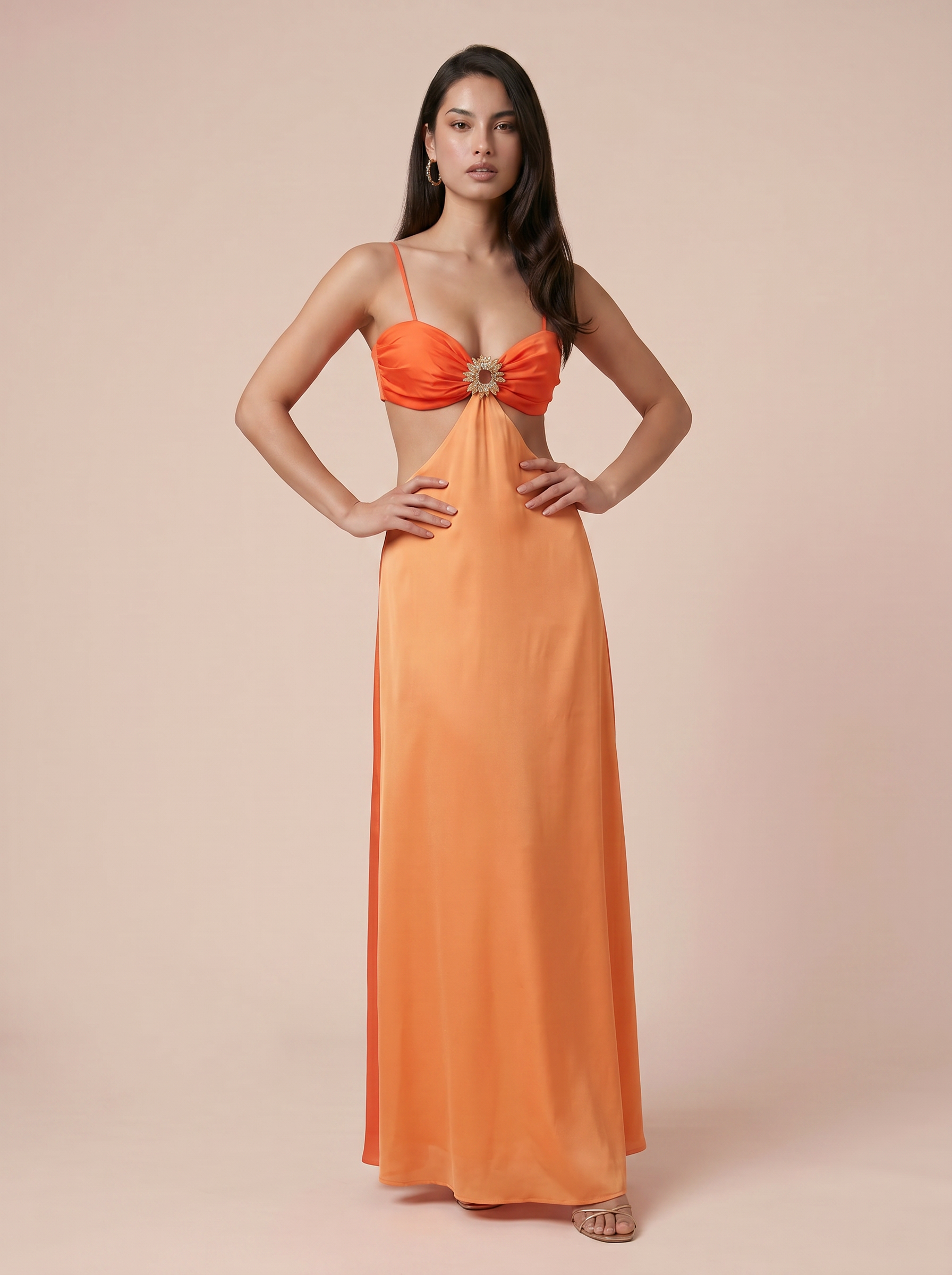 Cove Gradient Cut Out Backless Summer Maxi Dress