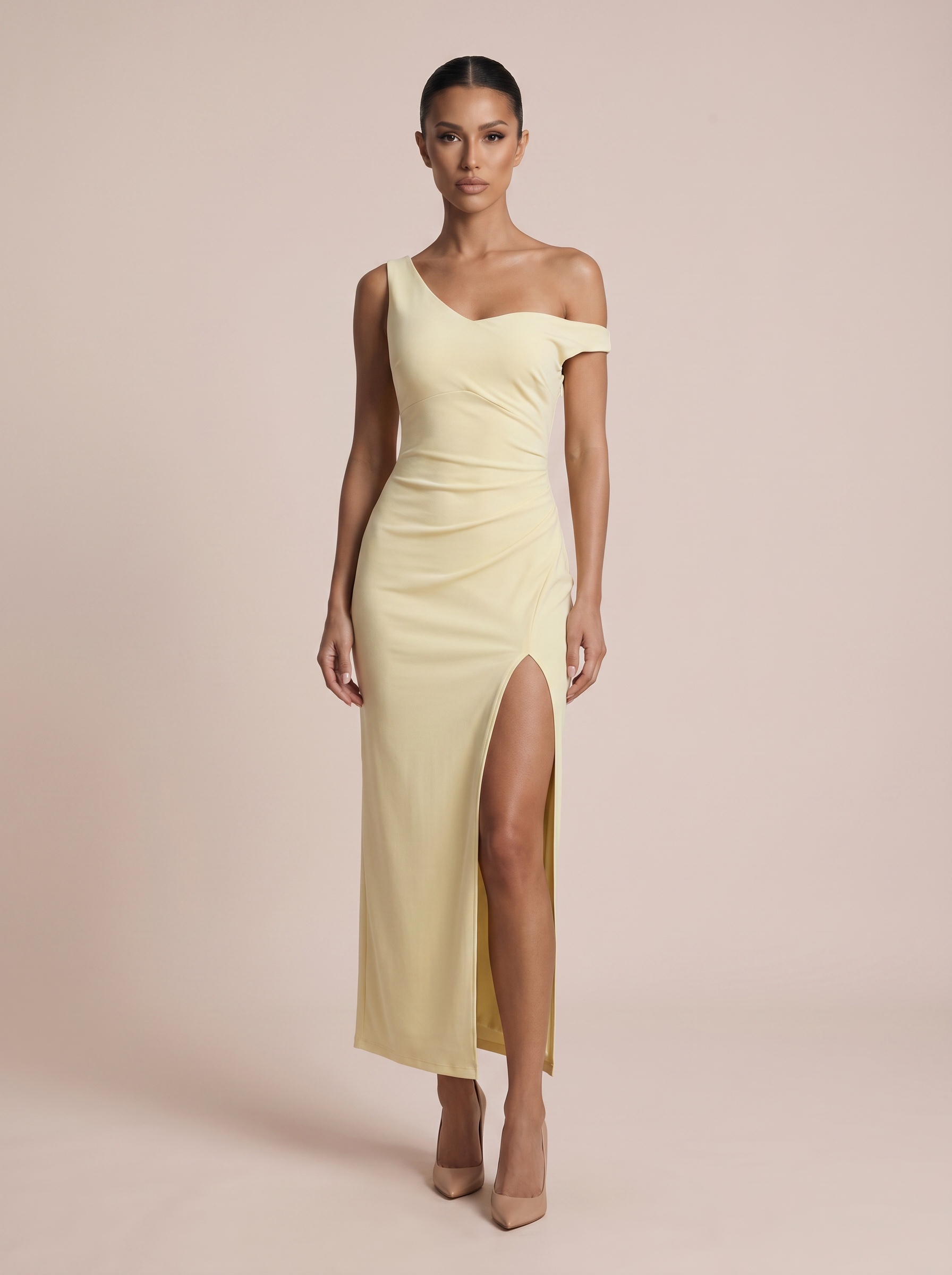 Mozision Asymmetric One Shoulder Sexy Maxi Dress Women Elegant Diagonal Collar Sleeveless Backless Cocktail Evening Party Dress