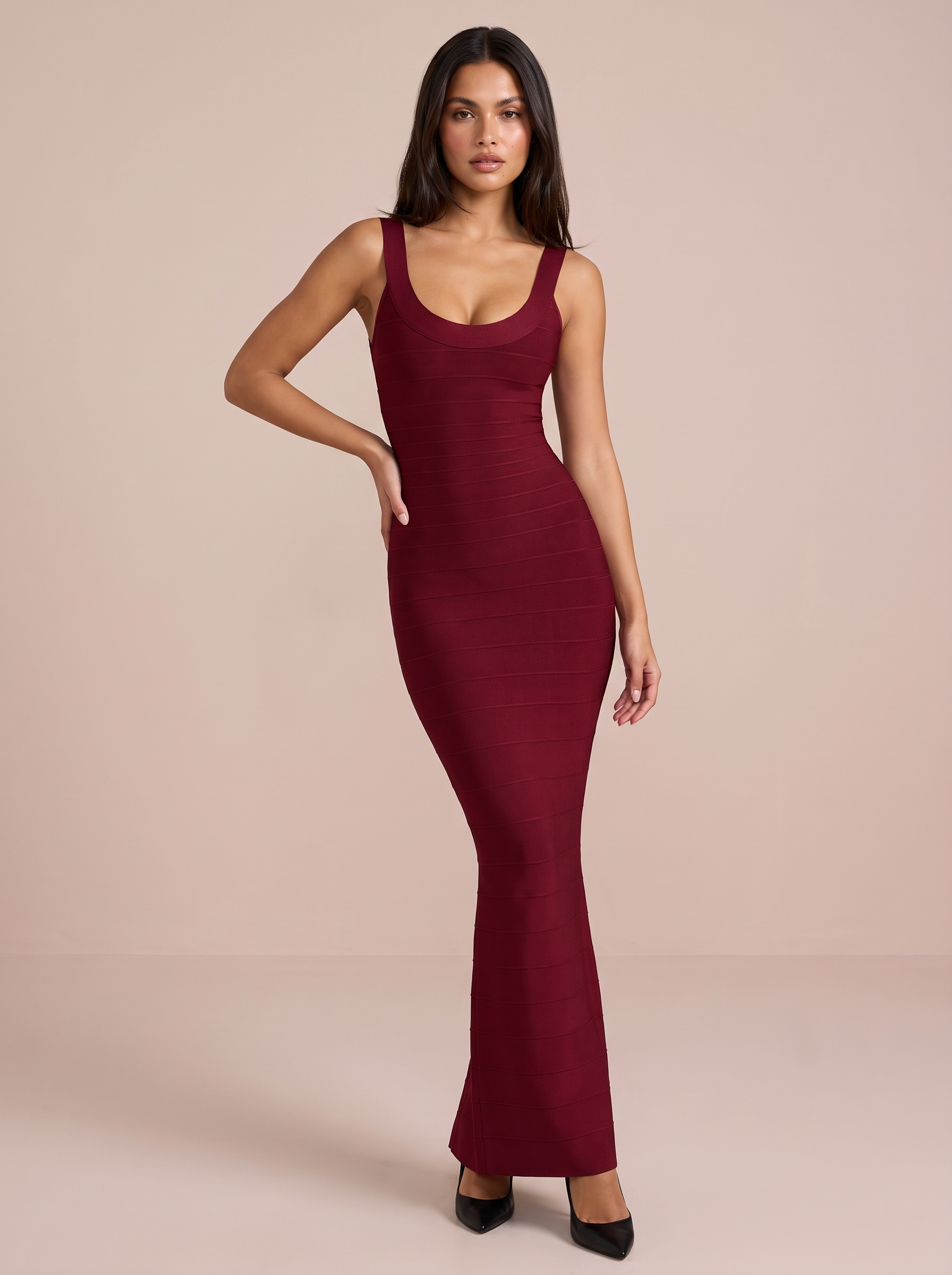 Leslie Bodycon Sleeveless Bandage Maxi Dress