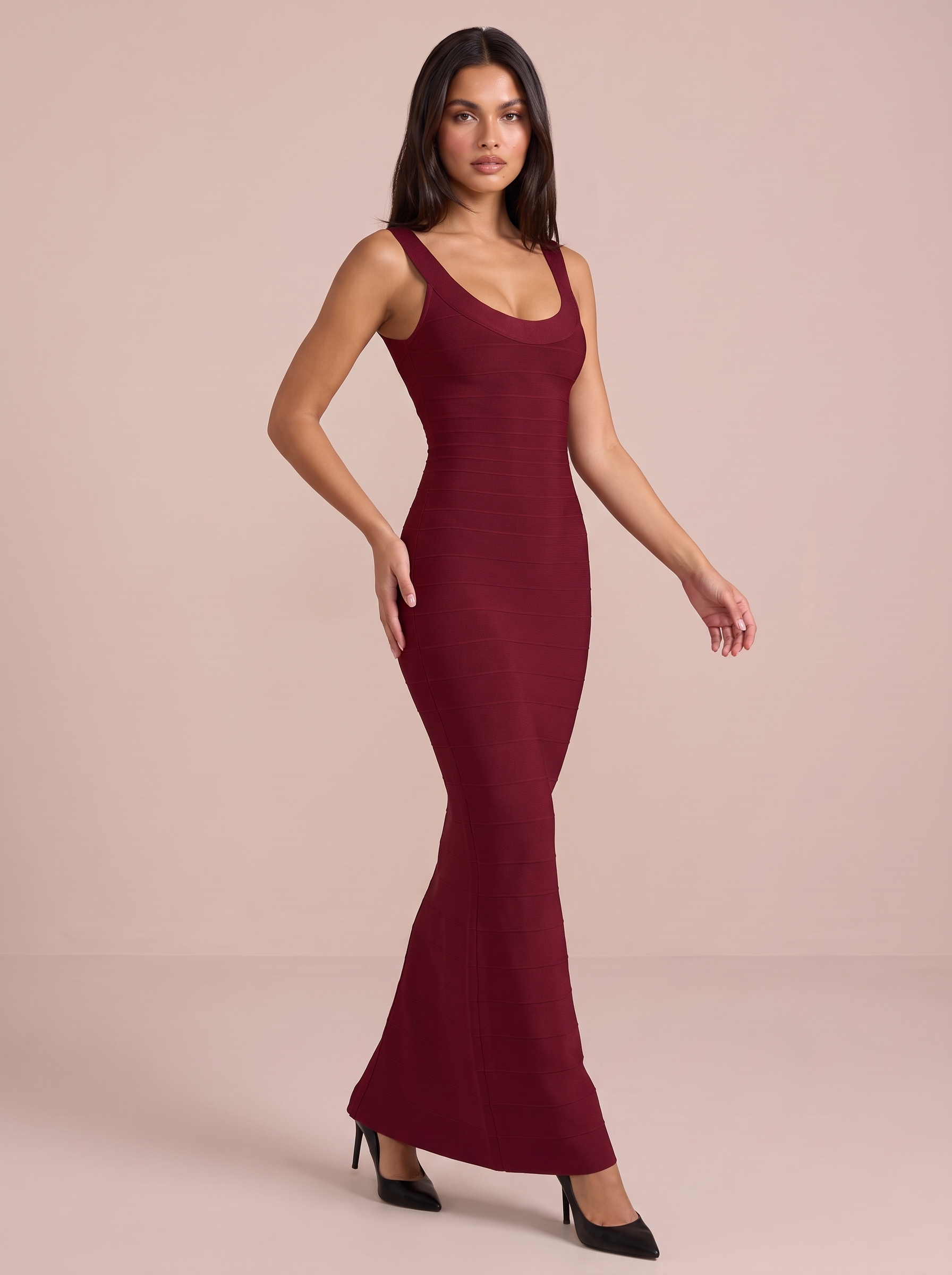 Leslie Bodycon Sleeveless Bandage Maxi Dress