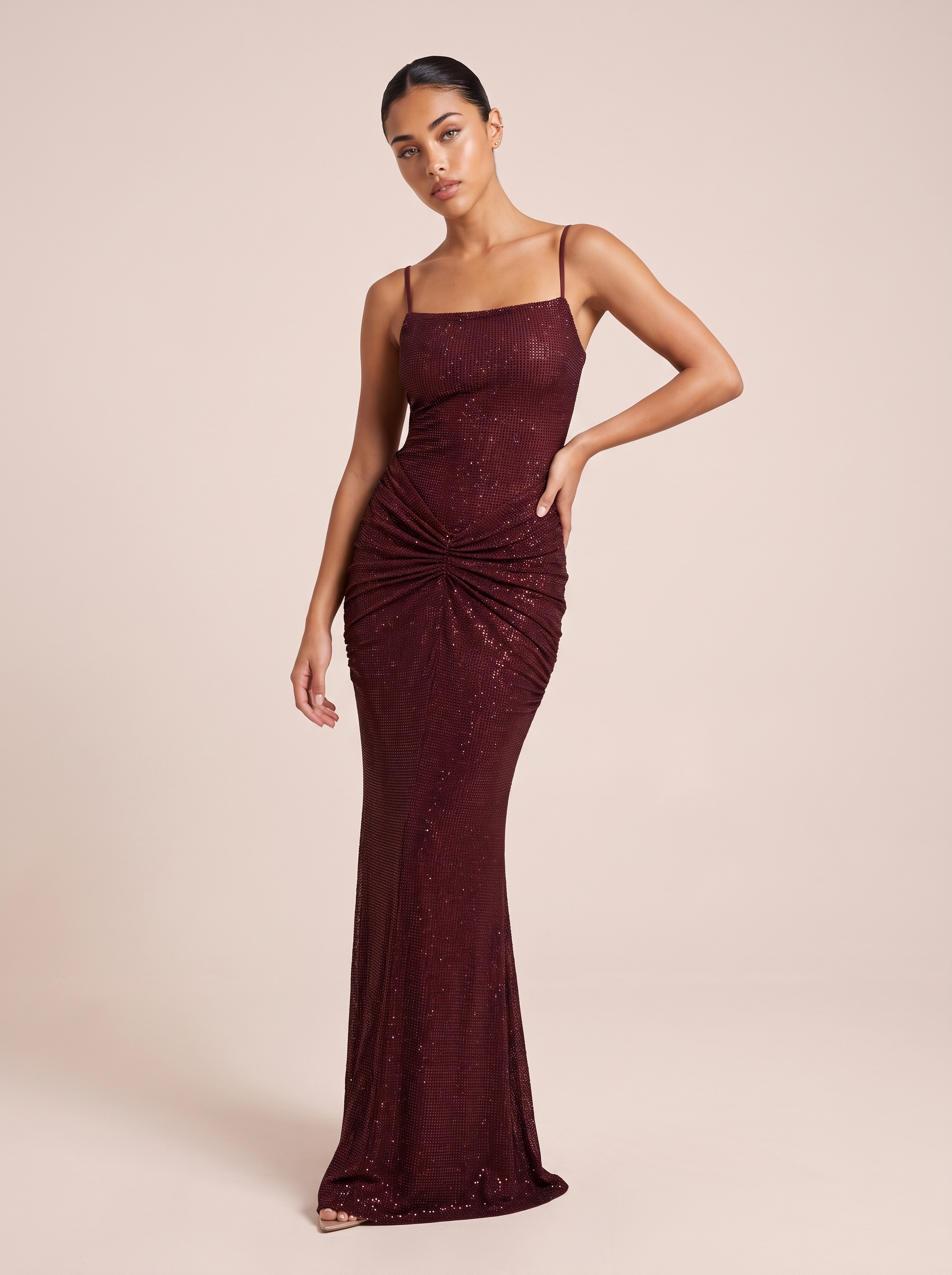 Hilda Rhinestone Maxi Dress