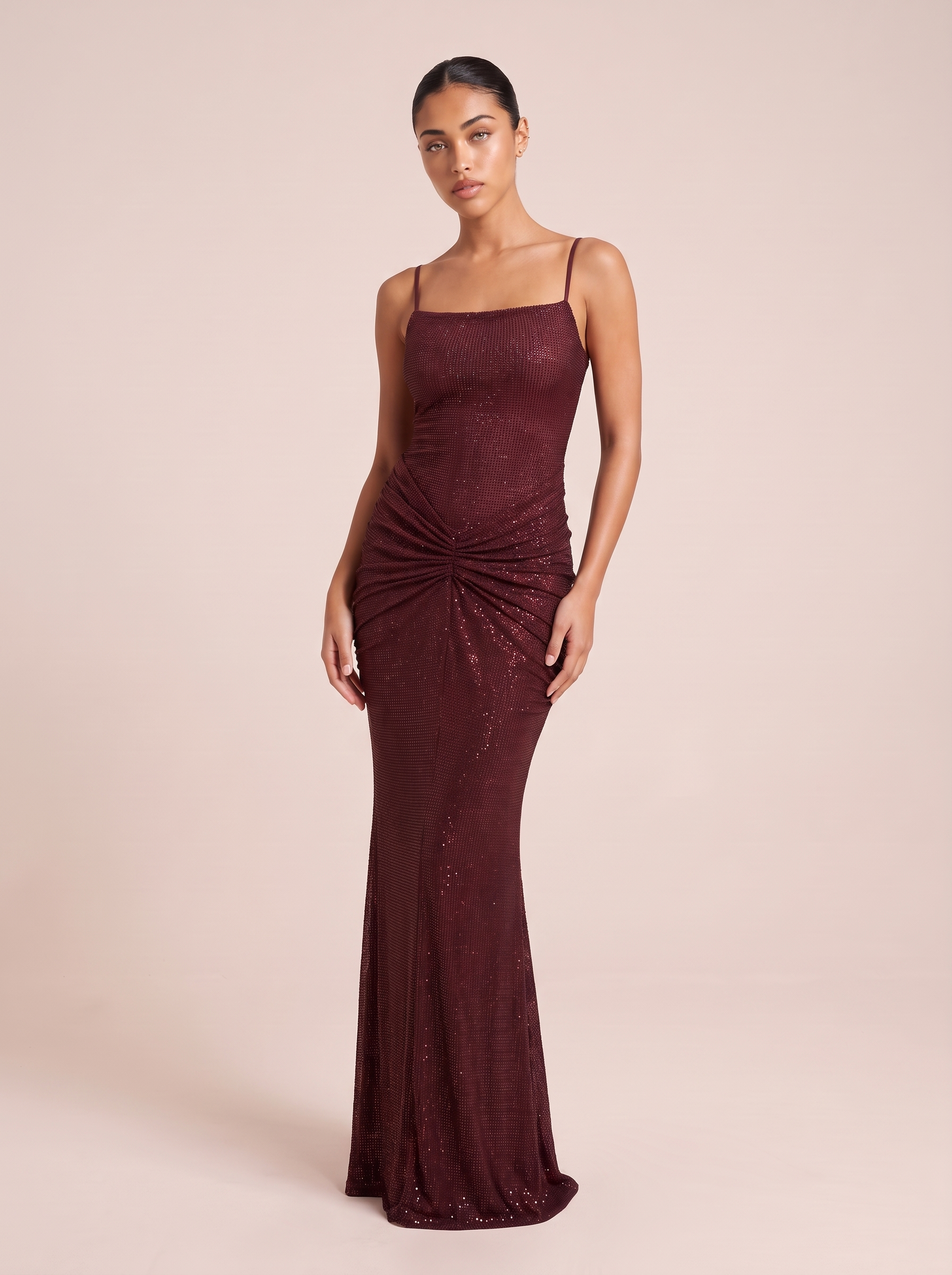 Hilda Rhinestone Maxi Dress
