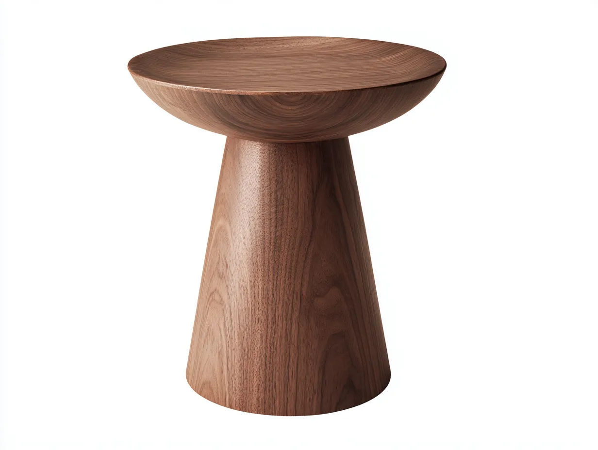 Mesa Auxiliar de madera 50x50x53 cm - nogal claro - tablero elevado para salón-Dozenmidecor