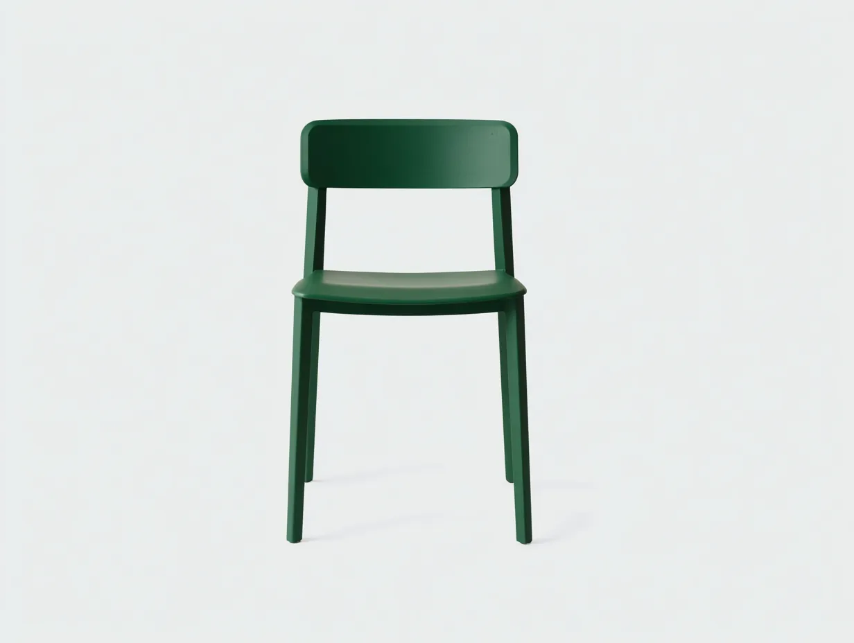 Silla De Comedor de plástico 48x52x81 cm - rojo - asiento curvado de estilo moderno-Dozenmidecor
