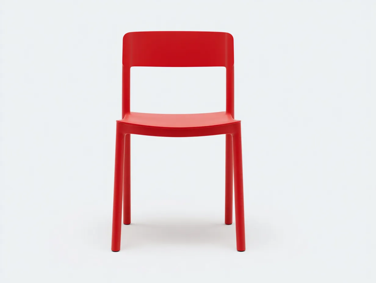 Silla De Comedor de plástico y metal 45x53x84 cm - blanco y plata - patas metálicas para comedor-Dozenmidecor