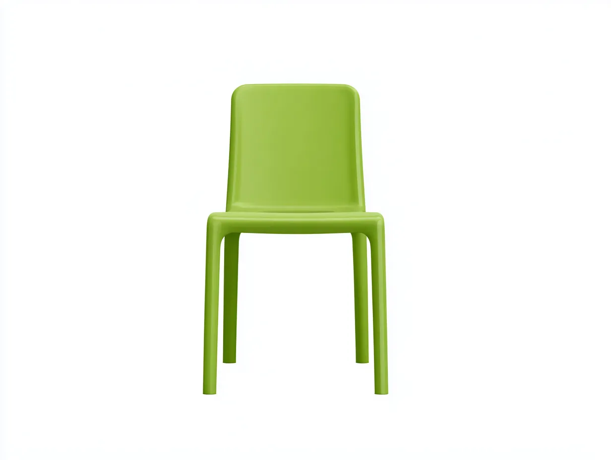 Silla De Comedor de plástico 48x52x80 cm - verde oscuro - respaldo abierto para comedor-Dozenmidecor