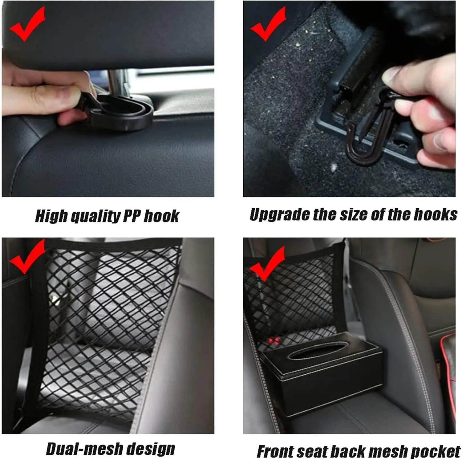 Dog Car Net Barrier Pet Barrier with Auto Safety Mesh Organizer
