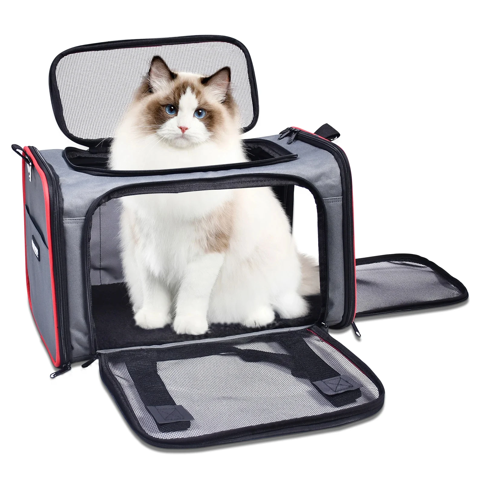 Soft pet transport bag, eco-friendly travel small dog and cat transport bag