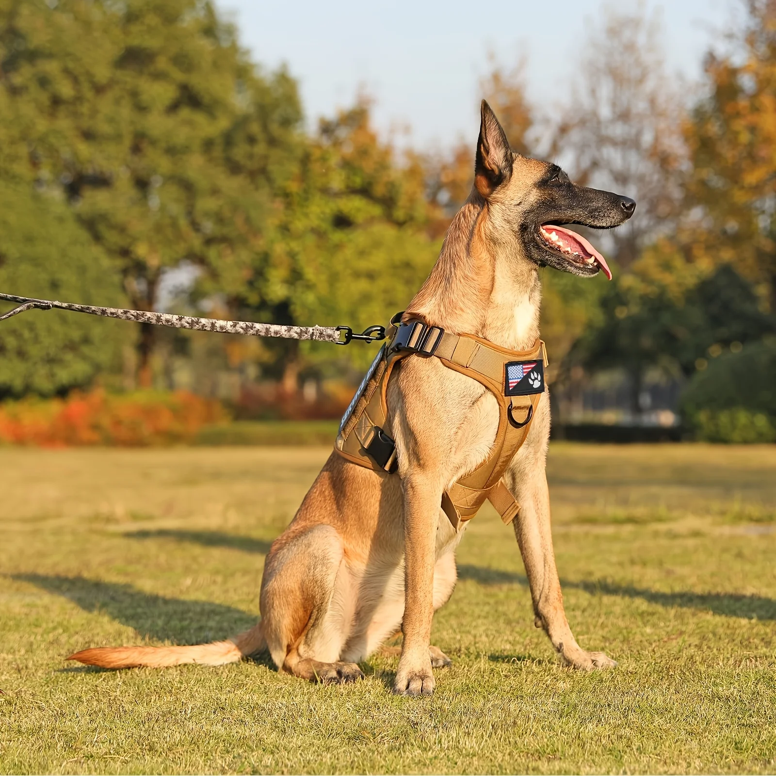 Tactical Dog Harness for Dogs Heavy Duty No Pull Harness with Handle Adjustable Reflective Pet Vest