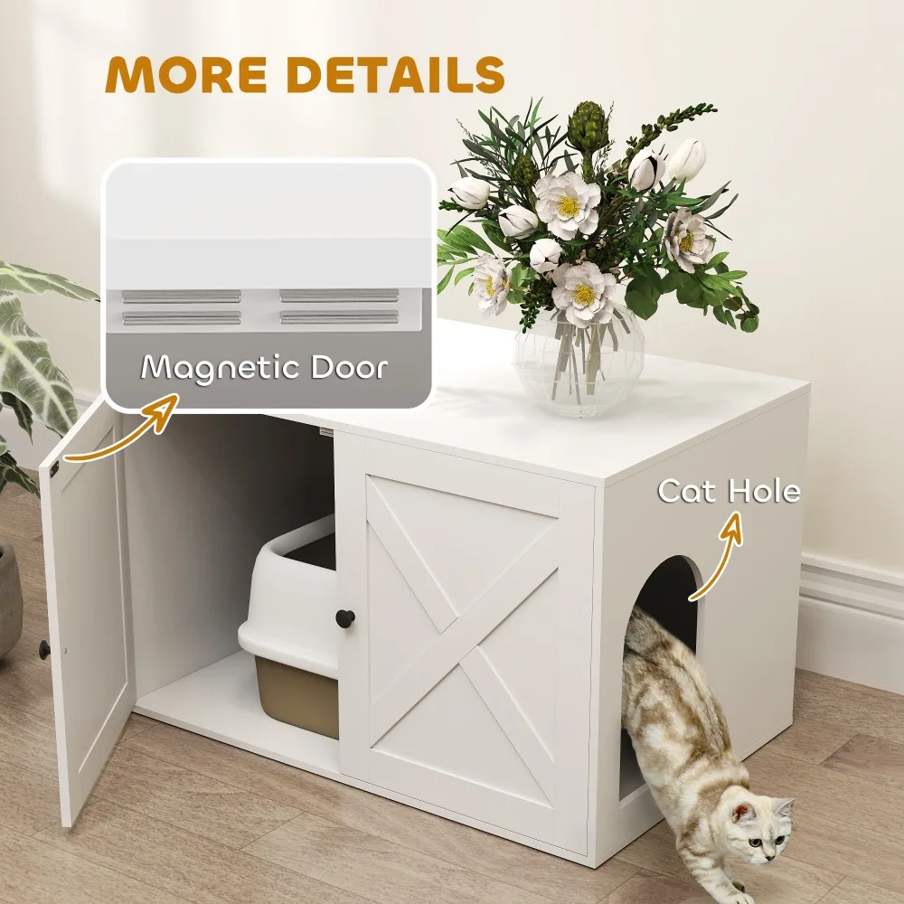 Waterproof and anti-corrosive wooden cat house, household double-layer cat villa, solid wood pet nest, suitable for all seasons, removable and washable