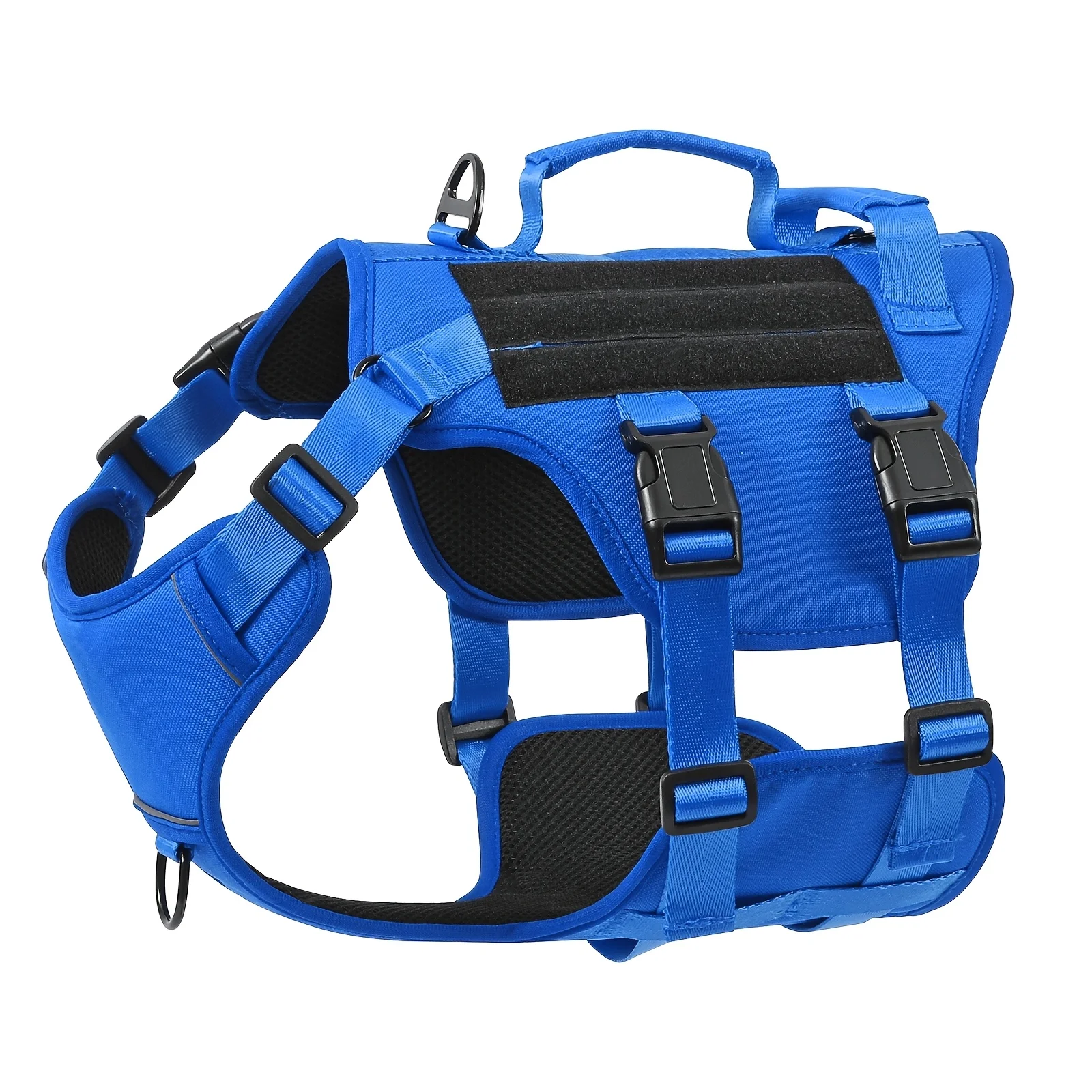  Hot Durable Nylon Tactical Service Dog Harness No-Pull Adjustable Reflective Vest with Dual Handles for Large Dog
