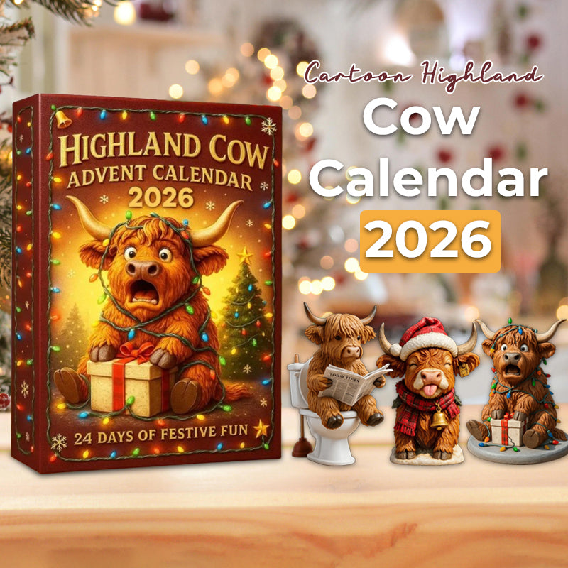 🐮 2026 Highland Cow Advent Calendar – 24 Collectible Christmas Surprises