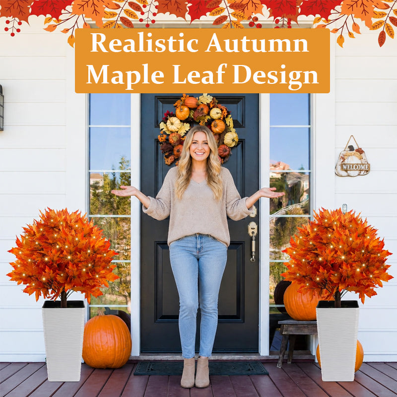 Light-Up Autumn Maple Tree – Warm LED Fall Decoration for Porch, Hallway, Patio & Cosy Seasonal Home Decor
