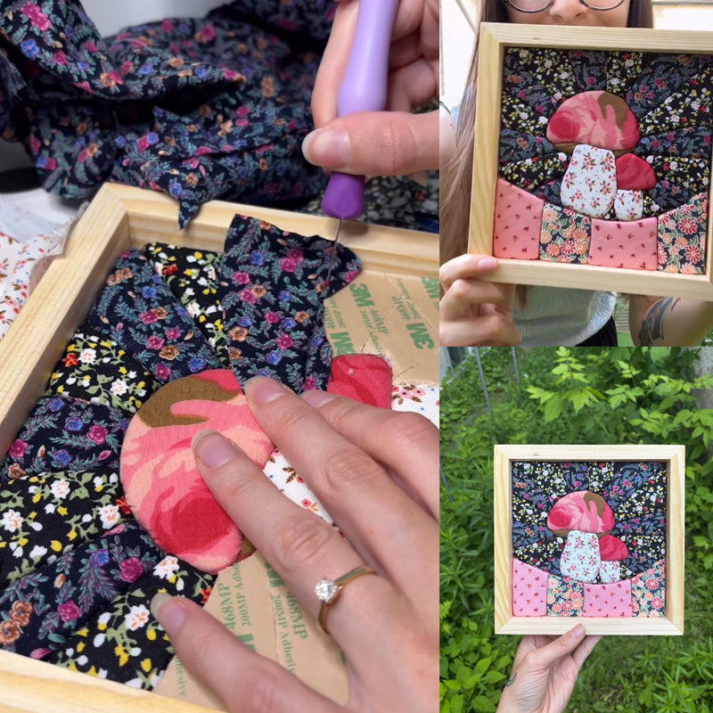 Family DIY fabric art craft activity
