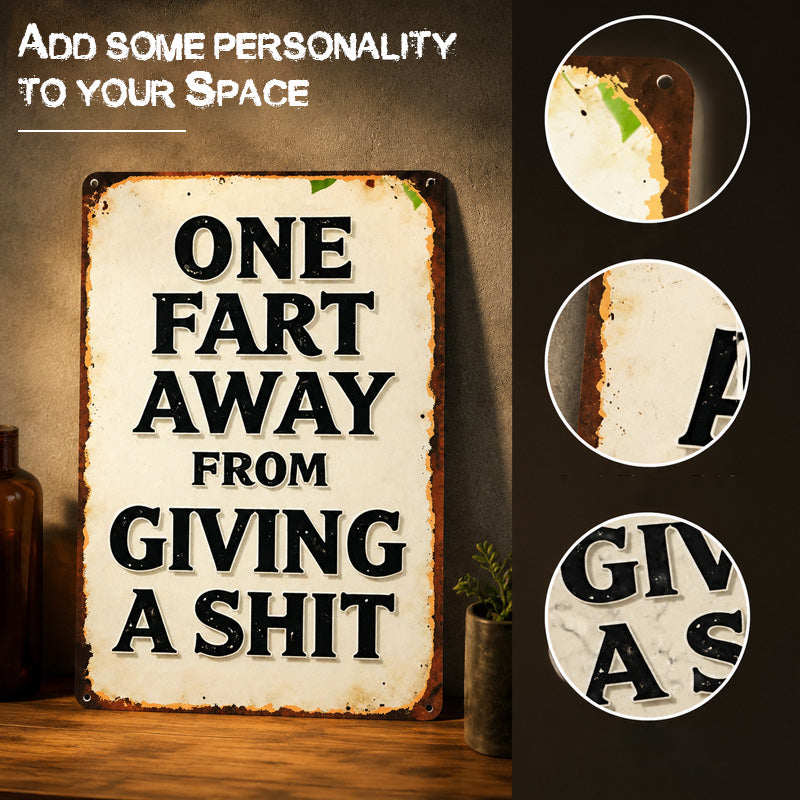 Cheeky Humour Metal Wall Sign – Funny Vintage Garage & Home Bar Decor