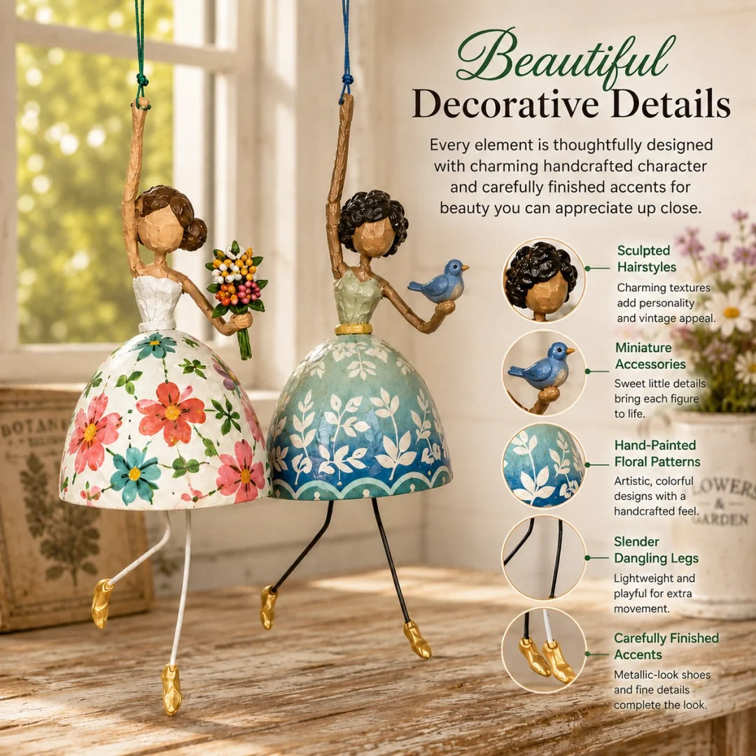 ✨Whimsical Dancing Lady Hanging Ornament | Floral Storybook Home Décor