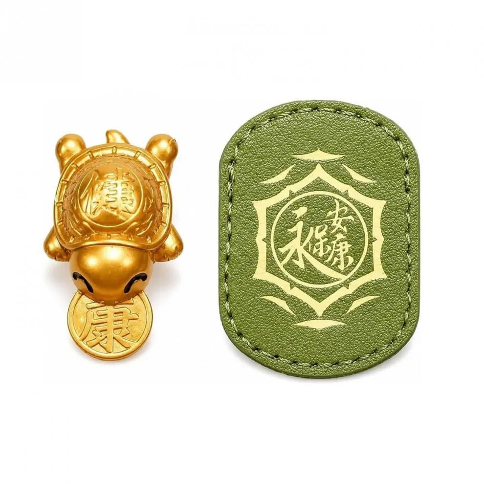 2026 Golden Turtle Charm – Bites onto Luck Never Lets Go