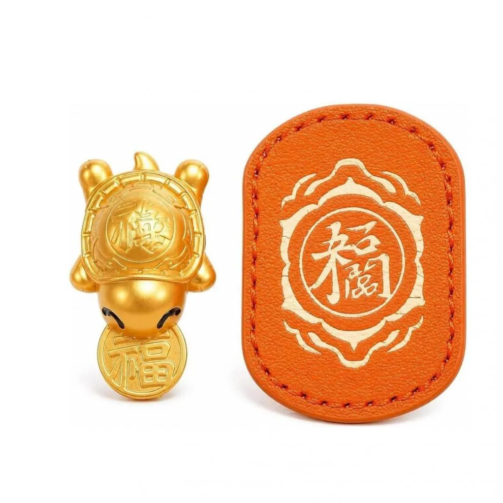 2026 Golden Turtle Charm – Bites onto Luck Never Lets Go