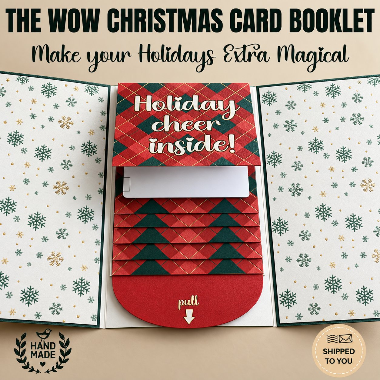 Personalized Christmas gift card booklet