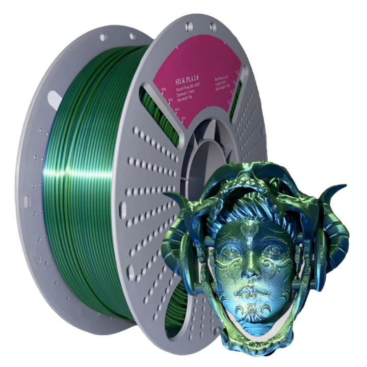 Silk PLA 2.0 Dual-Color High-Speed 3D Printing Filament 1.75mm 1kg
