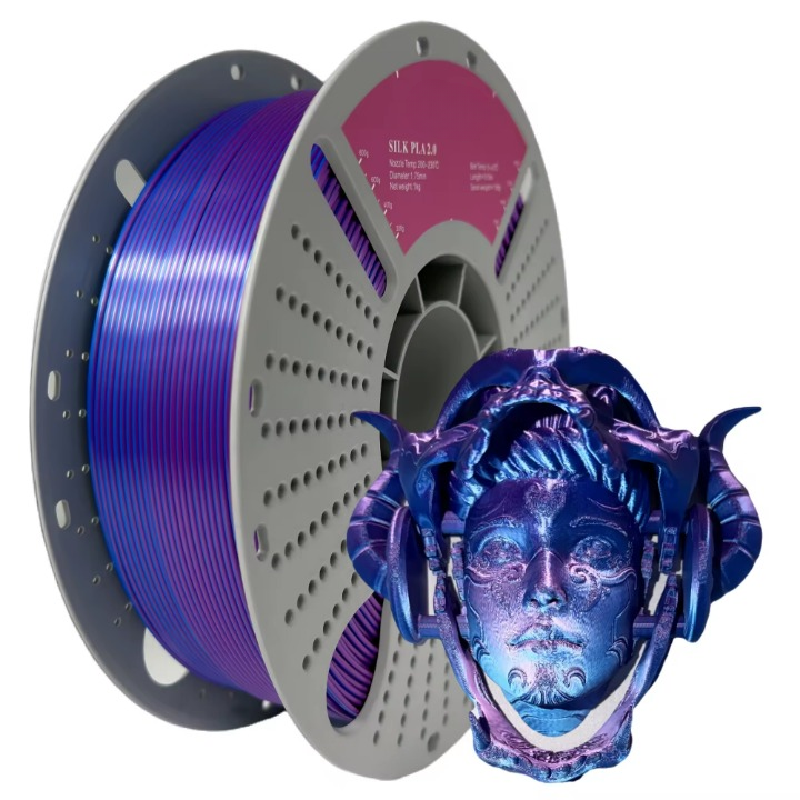 Silk PLA 2.0 Dual-Color High-Speed 3D Printing Filament 1.75mm 1kg