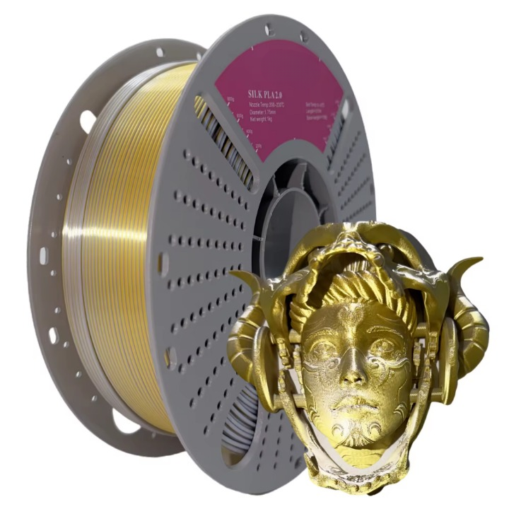 Silk PLA 2.0 Dual-Color High-Speed 3D Printing Filament 1.75mm 1kg