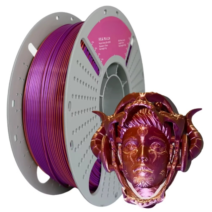 Silk PLA 2.0 Dual-Color High-Speed 3D Printing Filament 1.75mm 1kg