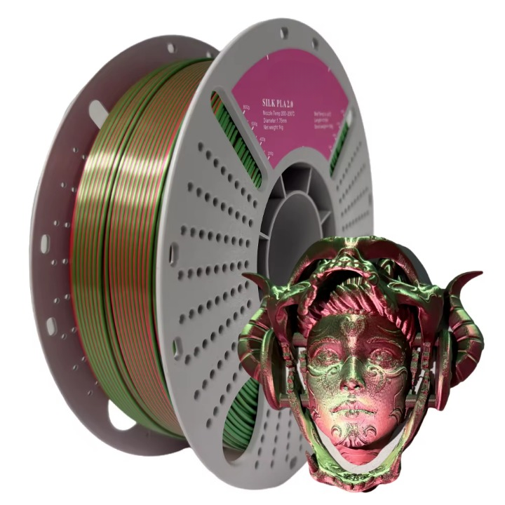 Silk PLA 2.0 Dual-Color High-Speed 3D Printing Filament 1.75mm 1kg