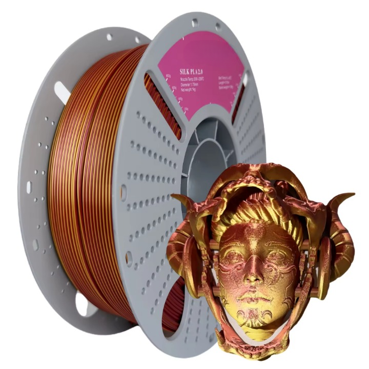 Silk PLA 2.0 Dual-Color High-Speed 3D Printing Filament 1.75mm 1kg