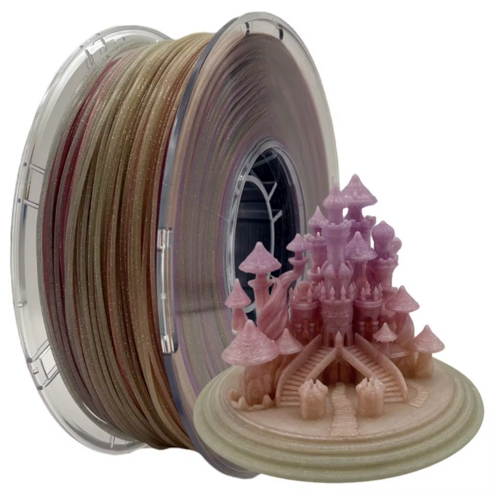 Twinkling PLA Rainbow 3D Printing Filament 1.75mm 1kg