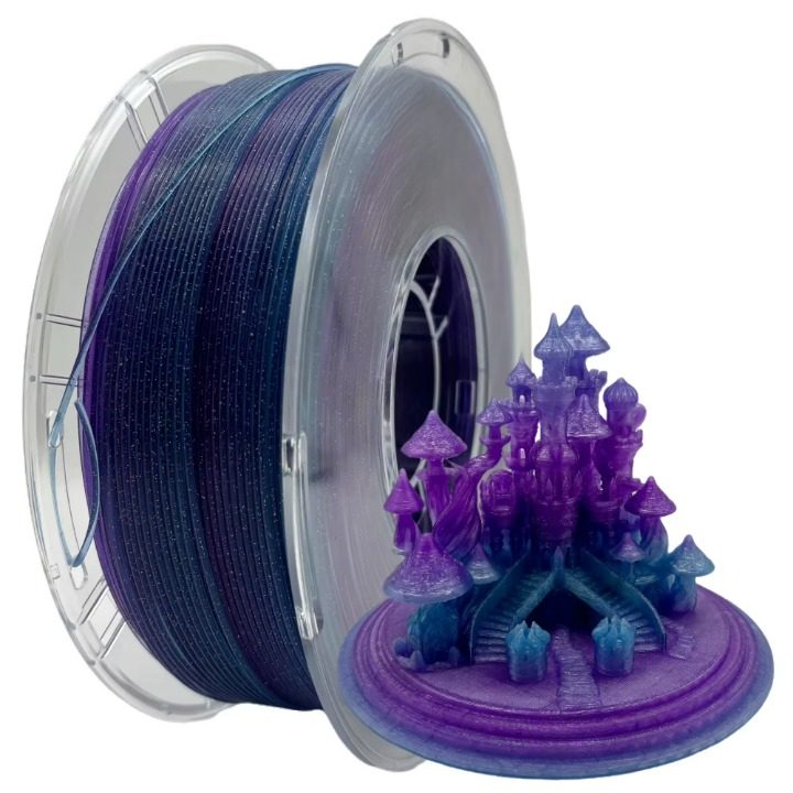 Twinkling PLA Rainbow 3D Printing Filament 1.75mm 1kg